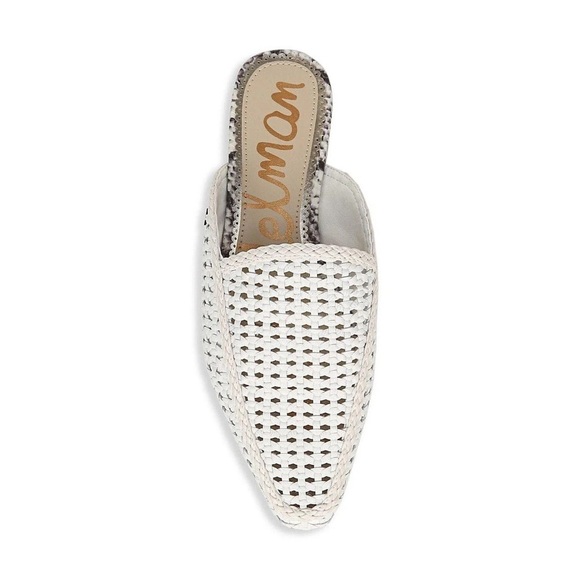 Sam Edelman Cream Elva Slip On Woven Mule Flats - Picture 3 of 9